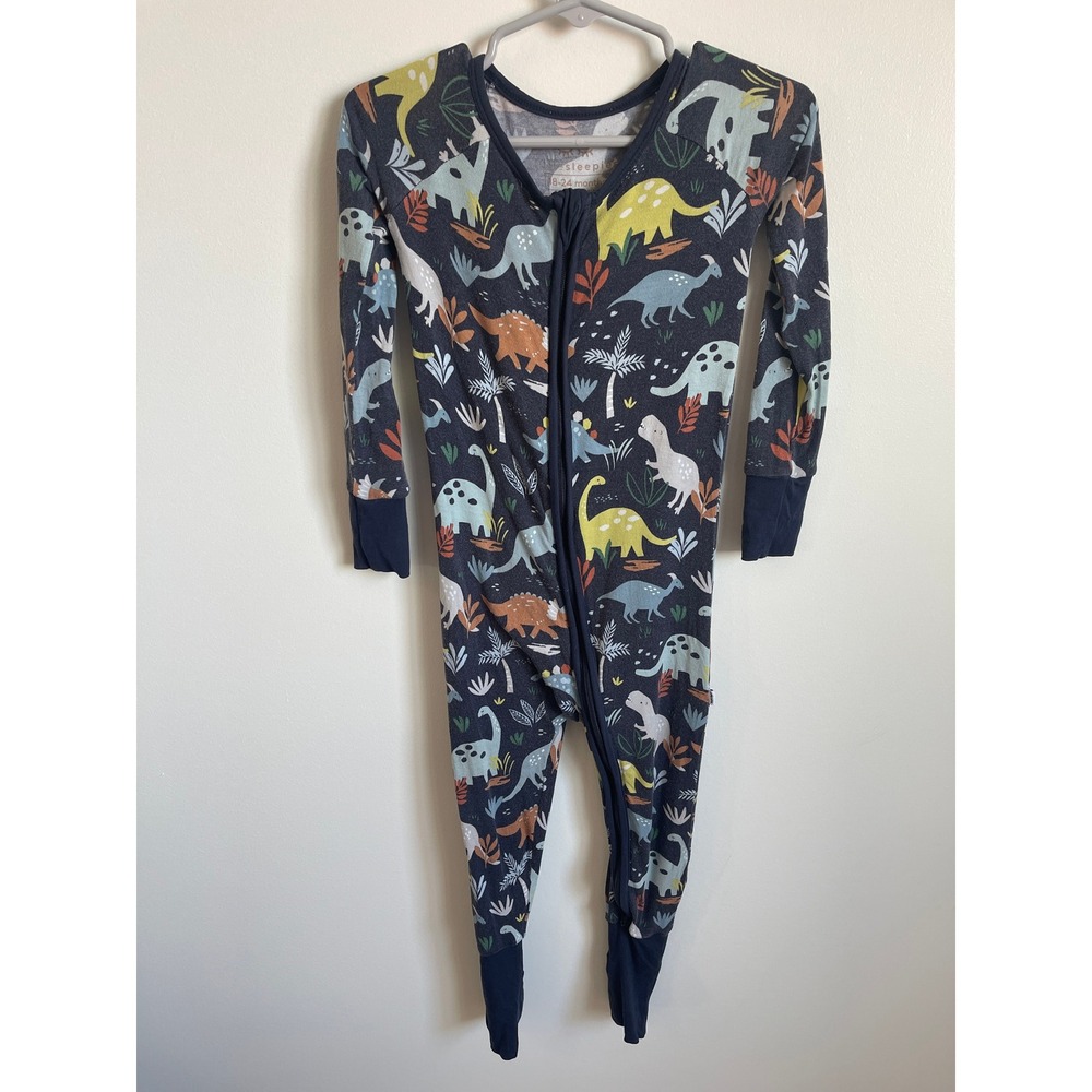 Little Sleepies‎ Blue Dinosaur Bamboo Zippy 18-24 Months